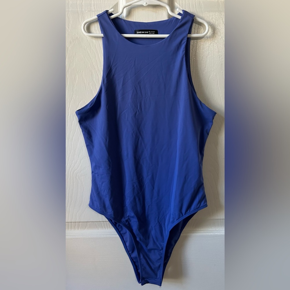 Shein Bae Blue Sleeveless Bodysuit